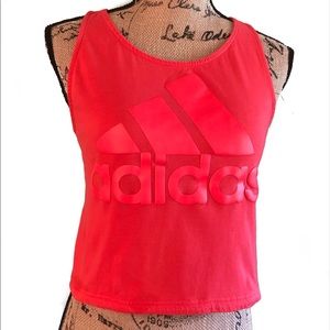 Adidas Original Red Cropped Tank